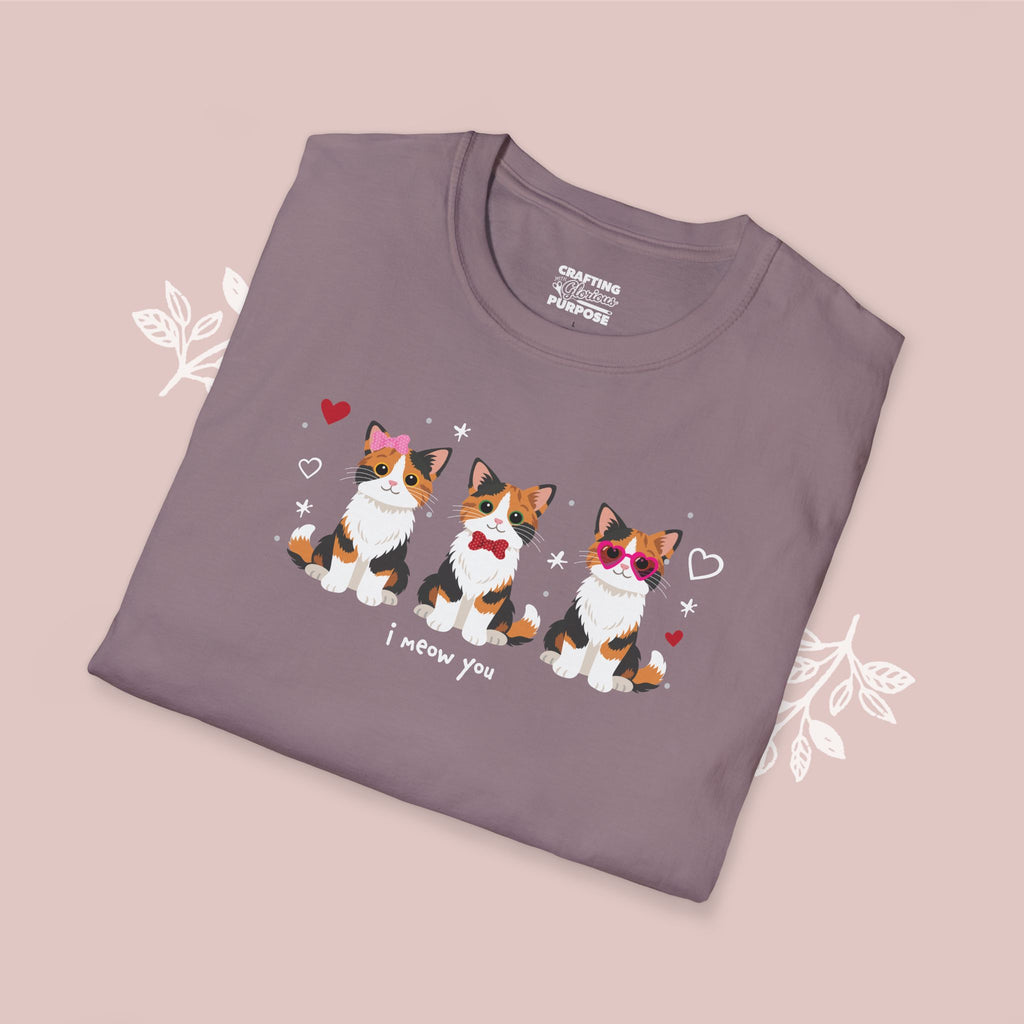 I Meow You Cute Calico Trio Cat Tee — Valentine's T-Shirt