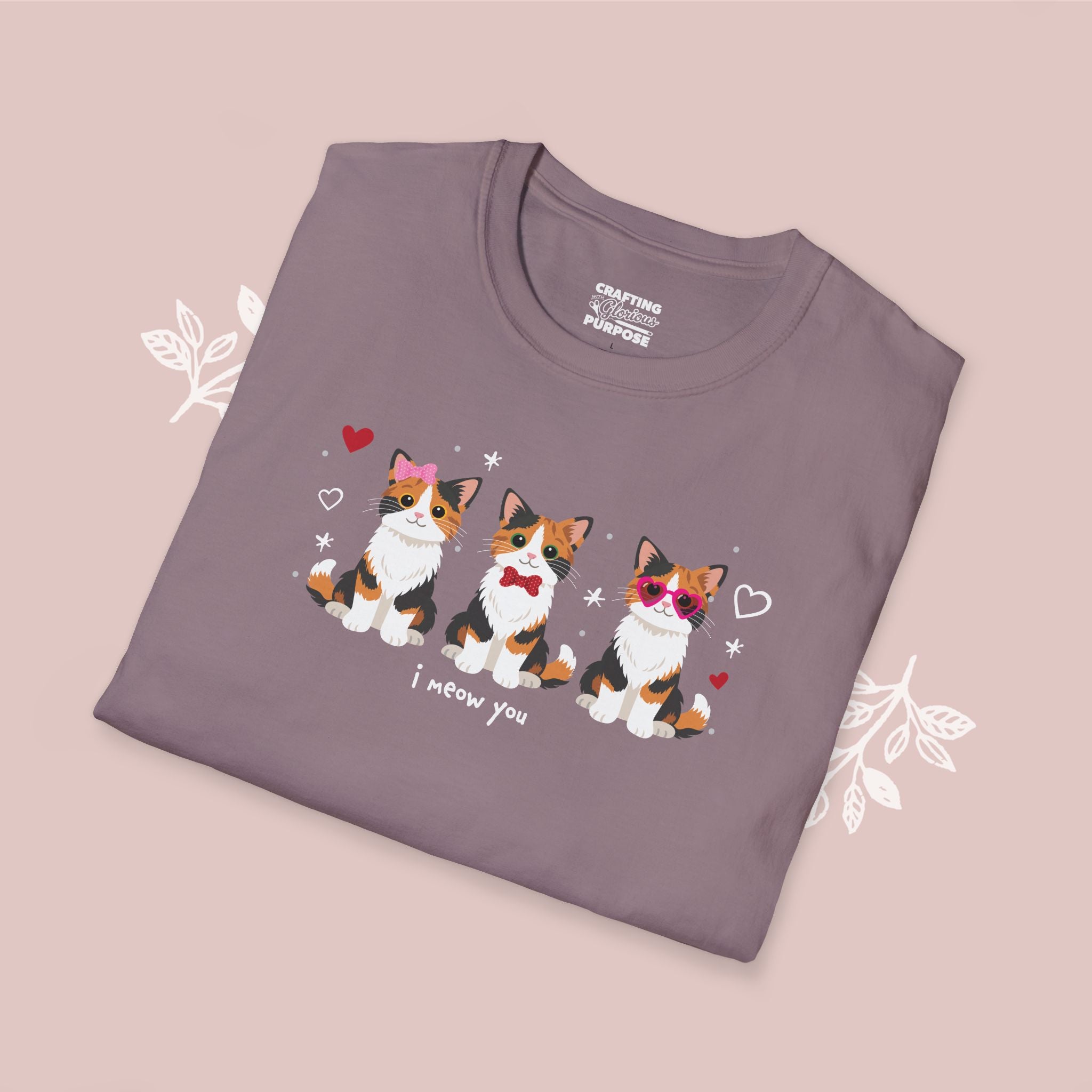 I Meow You Cute Calico Trio Cat Tee — Valentine's T-Shirt