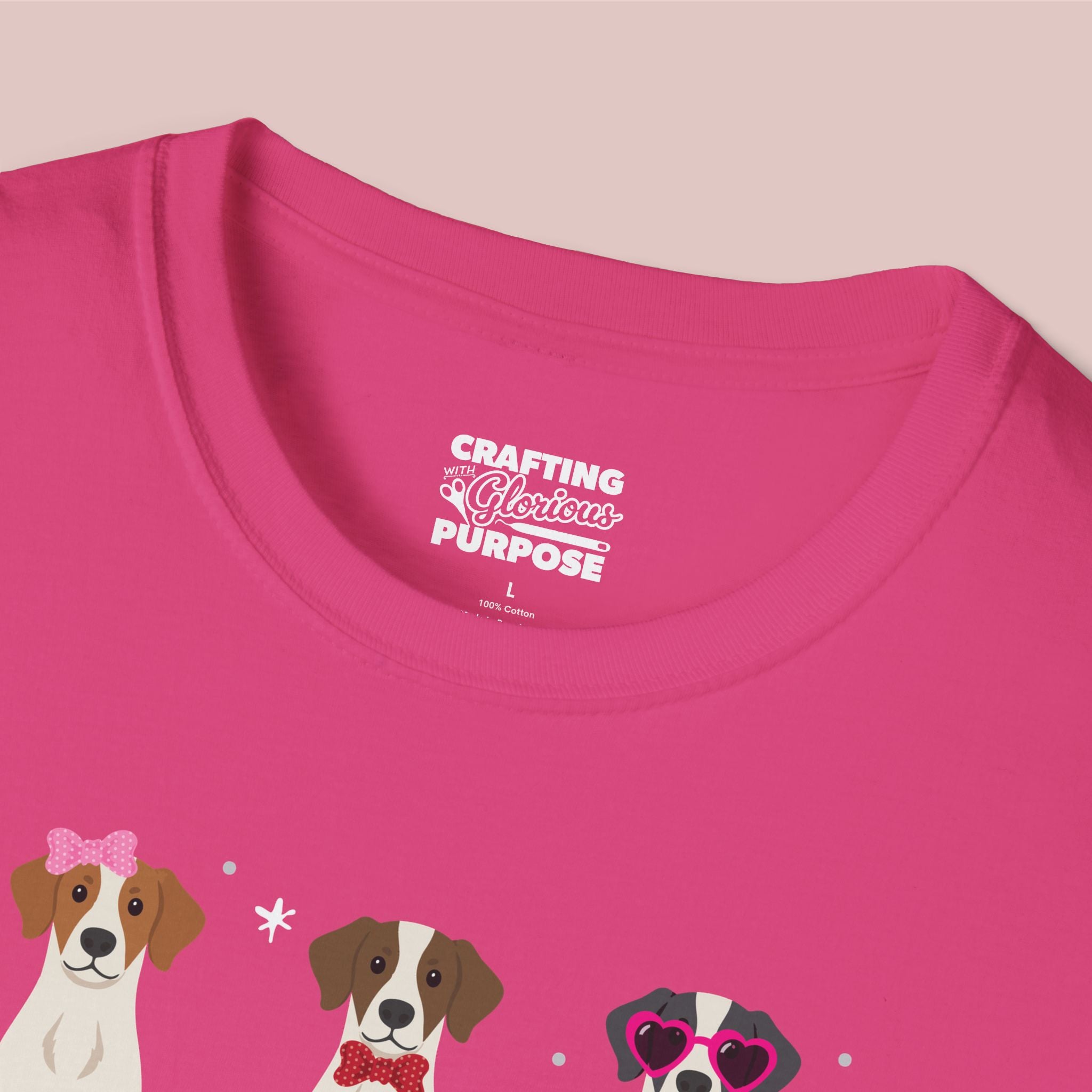 I Woof You Cute Brittany Spaniel Trio Dog Tee — Valentine's T-Shirt
