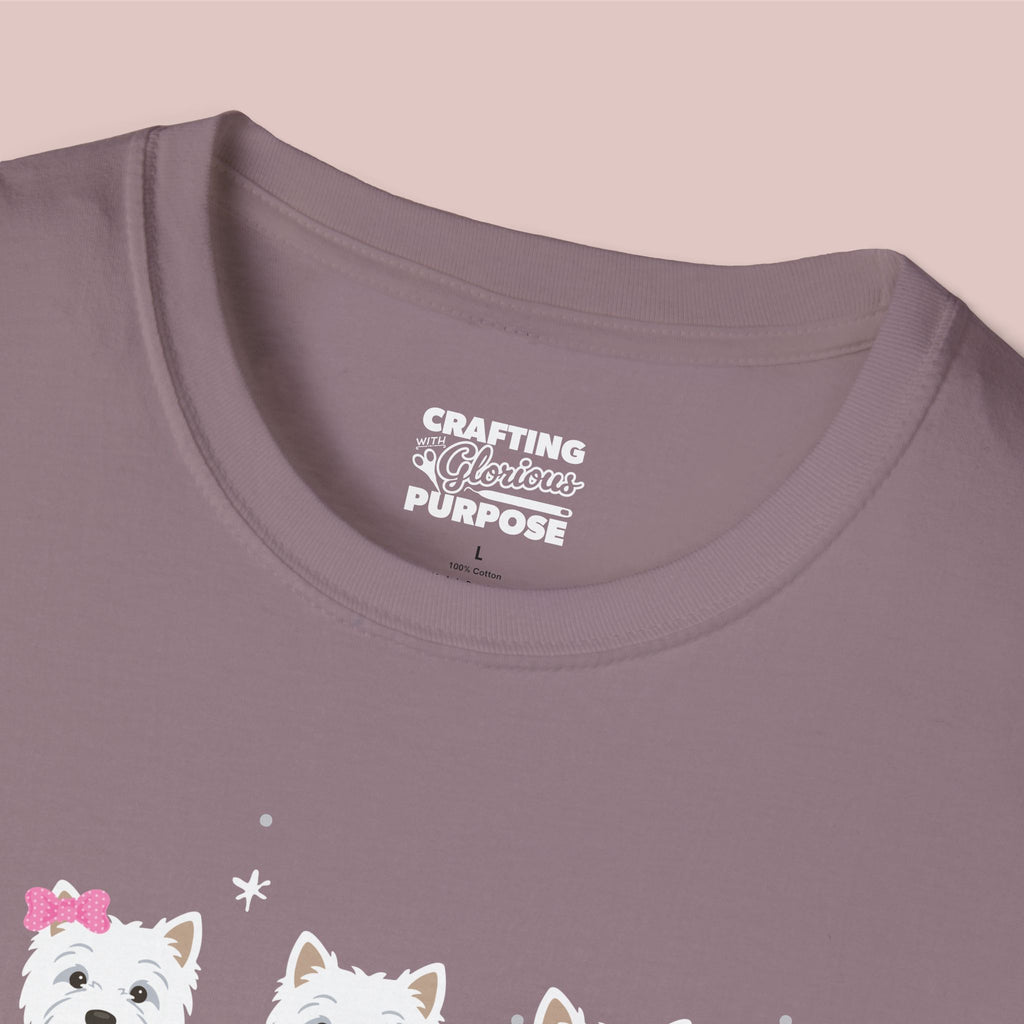 I Woof You Cute West Highland Terrier Trio Dog Tee — Valentine's T-Shirt
