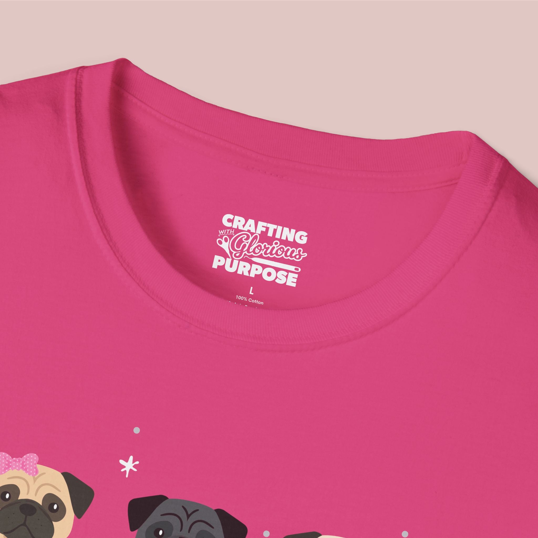 I Woof You Cute Pug Trio Dog Tee — Valentine's T-Shirt
