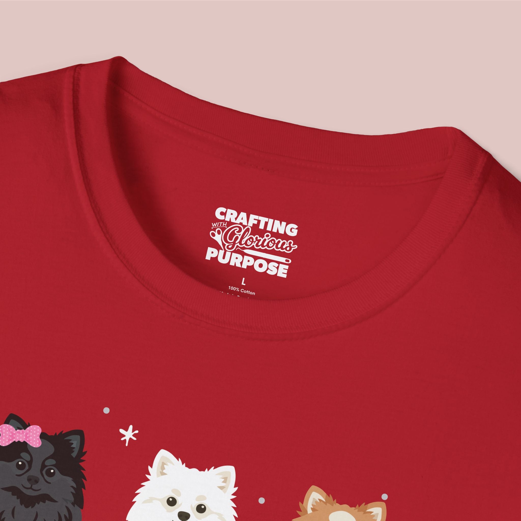 I Woof You Cute Pomeranian Trio Dog Tee — Valentine's T-Shirt