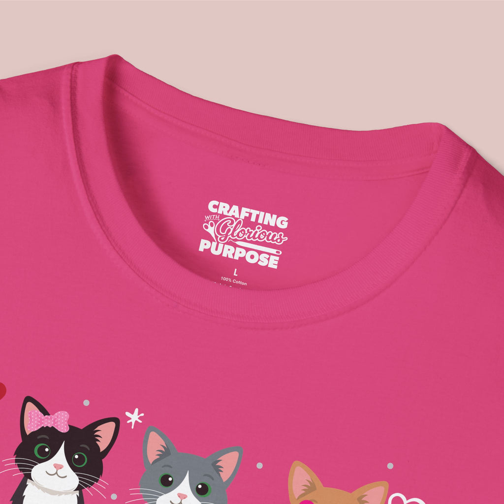 I Meow You Cute Tuxedo Short Haired Trio Cat Tee — Valentine's T-Shirt