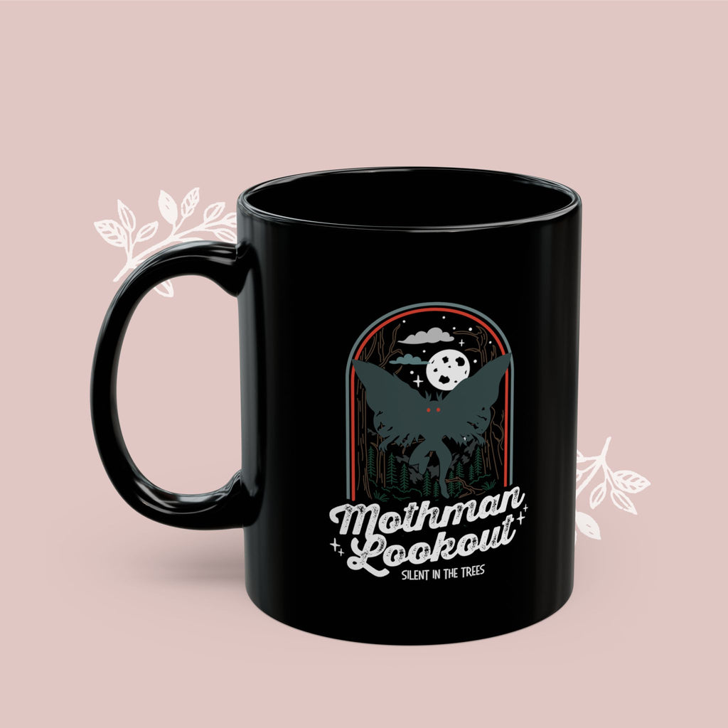 Mothman Coffee Mug — "Mothman Lookout" Retro Design