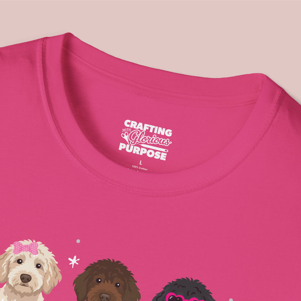 I Woof You Cute Labradoodle Trio Dog Tee — Valentine's T-Shirt