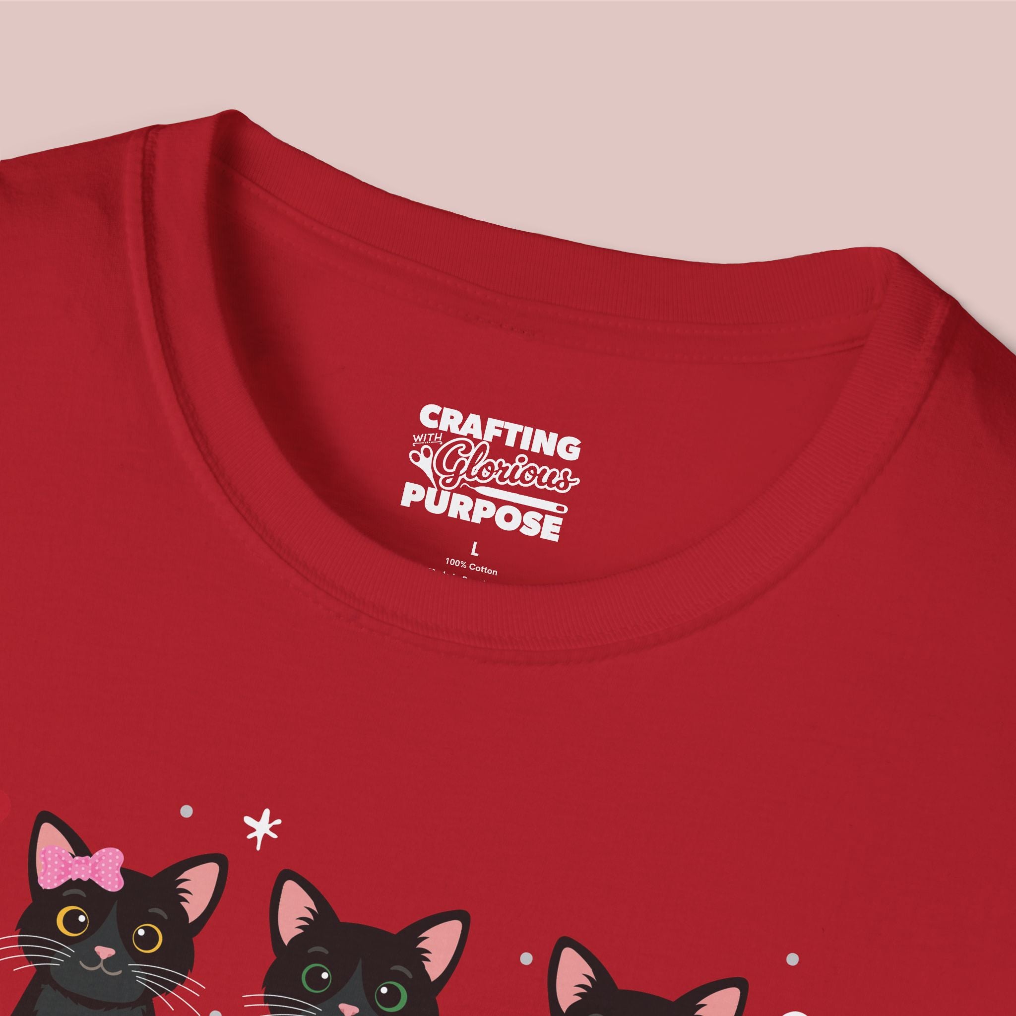 I Meow You Cute Black Short Haired Trio Cat Tee — Valentine's T-Shirt