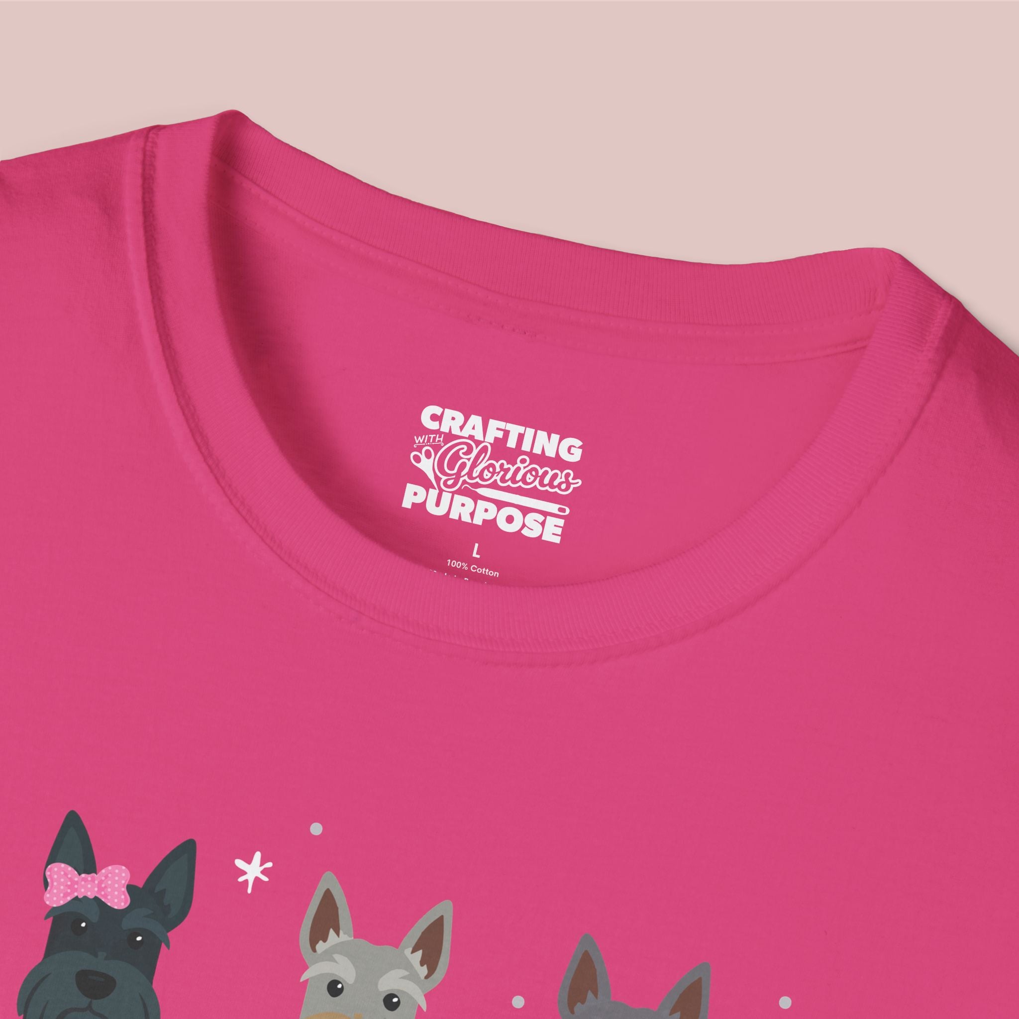 I Woof You Cute Scottish Terrier Trio Dog Tee — Valentine's T-Shirt