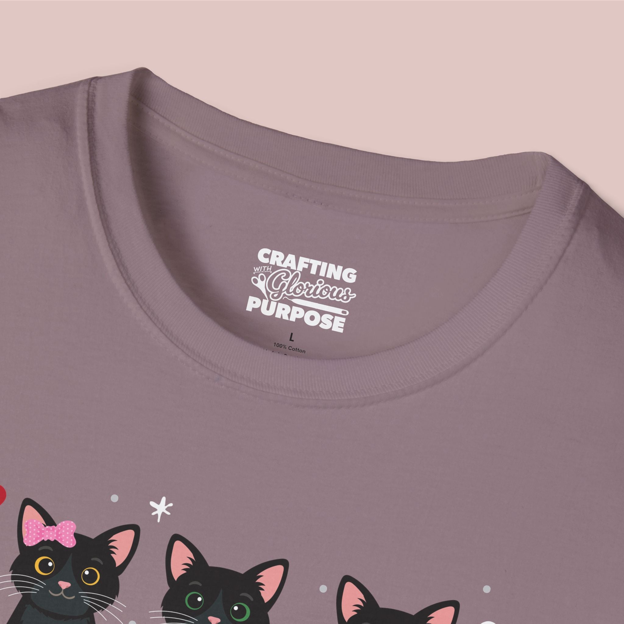 I Meow You Cute Black Short Haired Trio Cat Tee — Valentine's T-Shirt