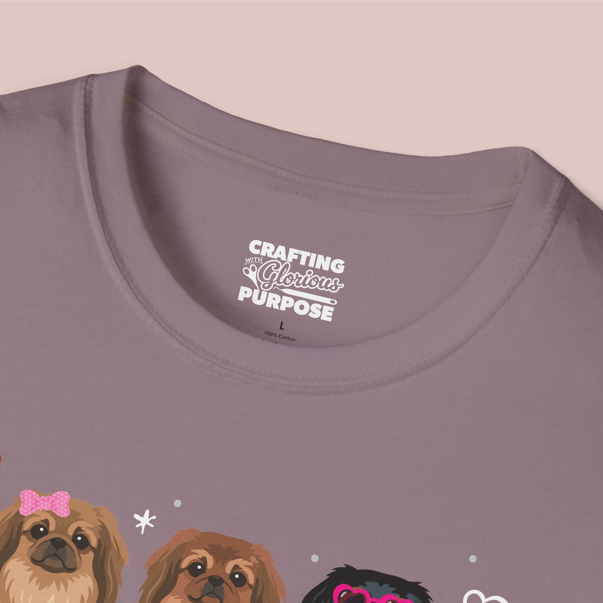 I Woof You Cute Pekingese Trio Dog Tee — Valentine's T-Shirt