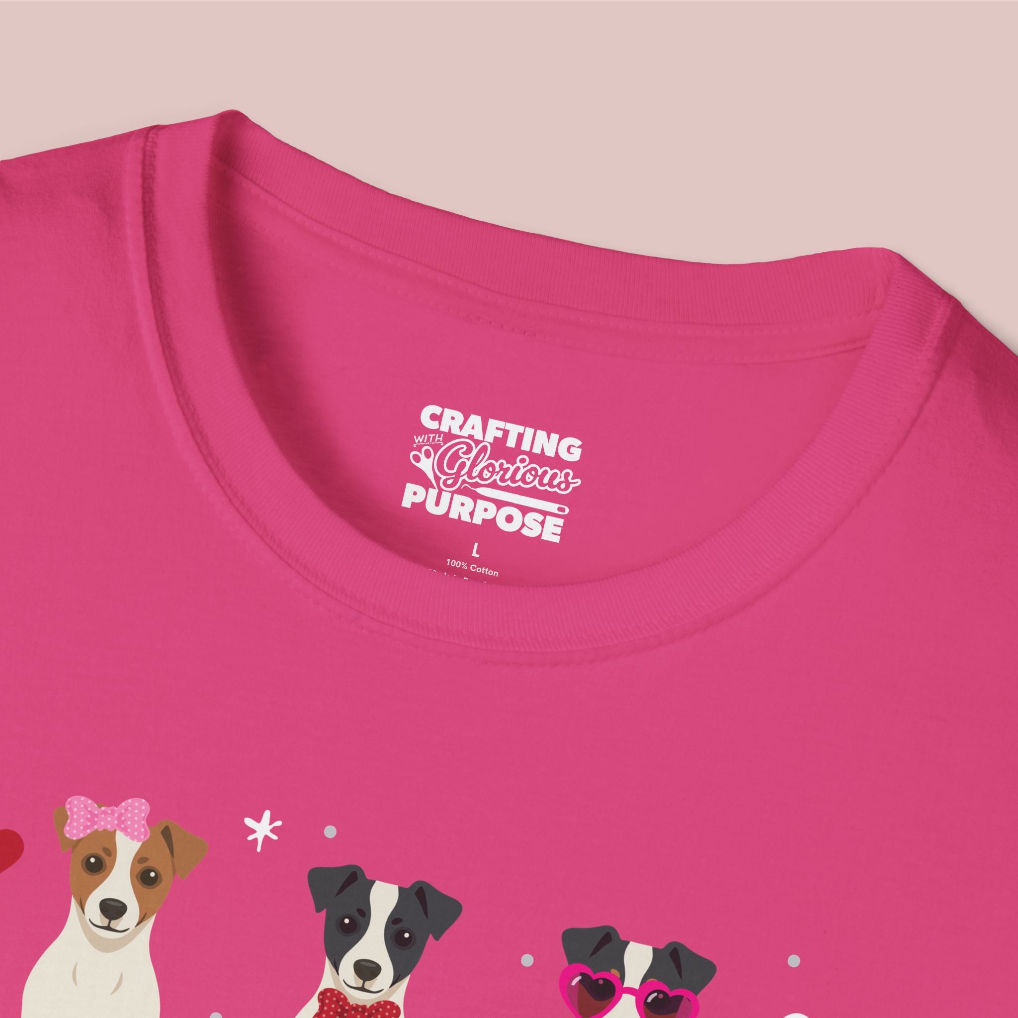 I Woof You Cute Jack Russell Terrier Trio Dog Tee — Valentine's T-Shirt