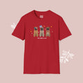 Bullmastiff Patriotic Dog Trio T-Shirt — 'Red, White & Woof' Cute America Graphic Tee