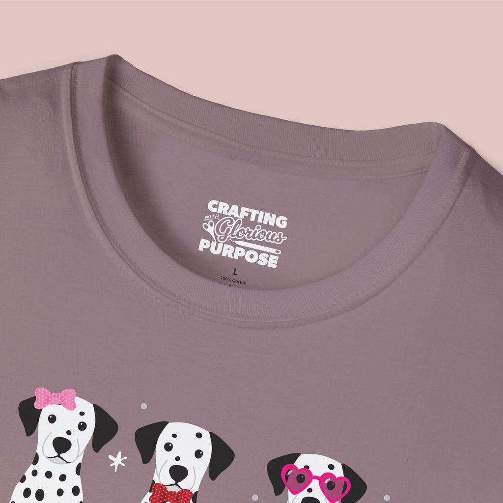 I Woof You Cute Dalmatian Trio Dog Tee — Valentine's T-Shirt