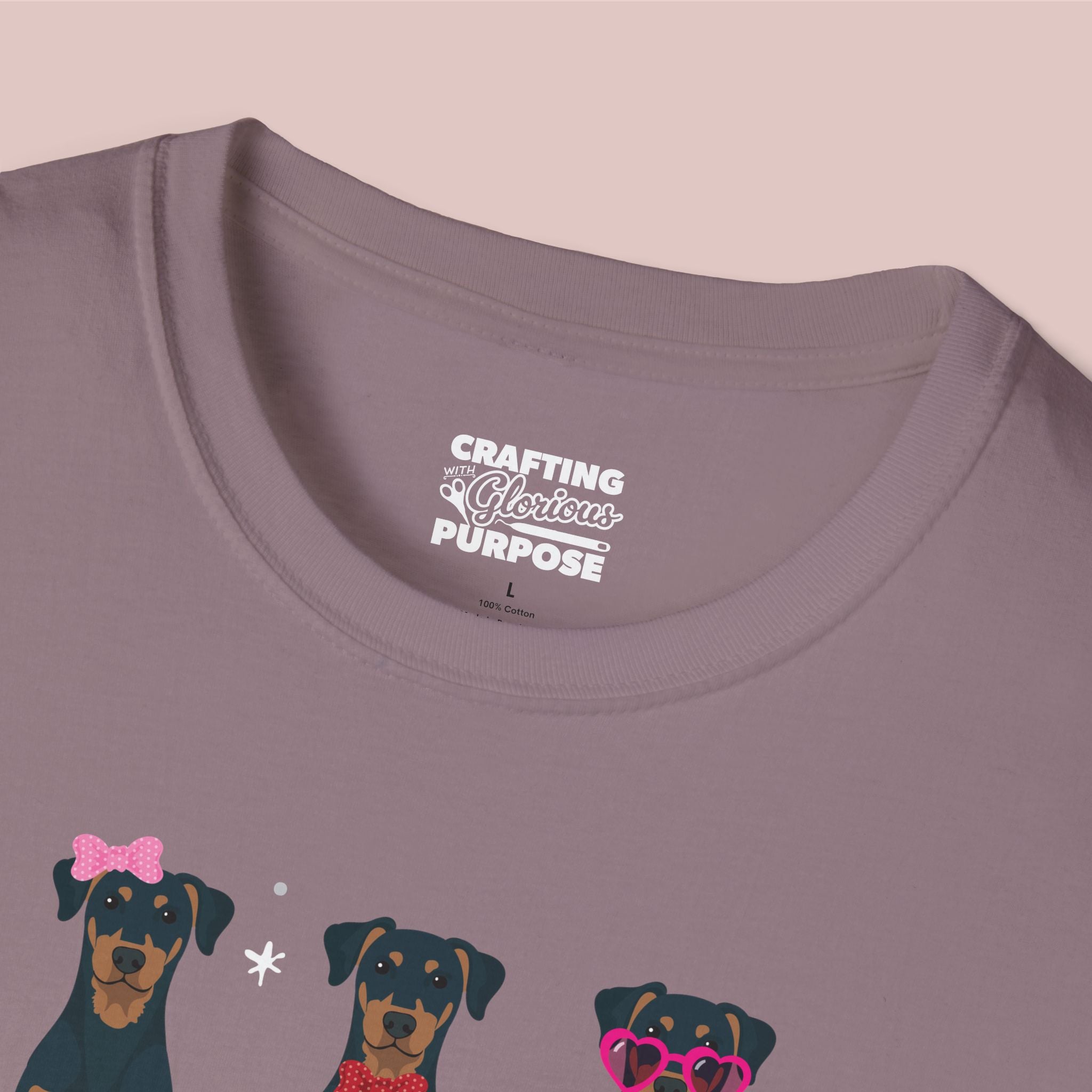 I Woof You Cute Beauceron Trio Dog Tee — Valentine's T-Shirt