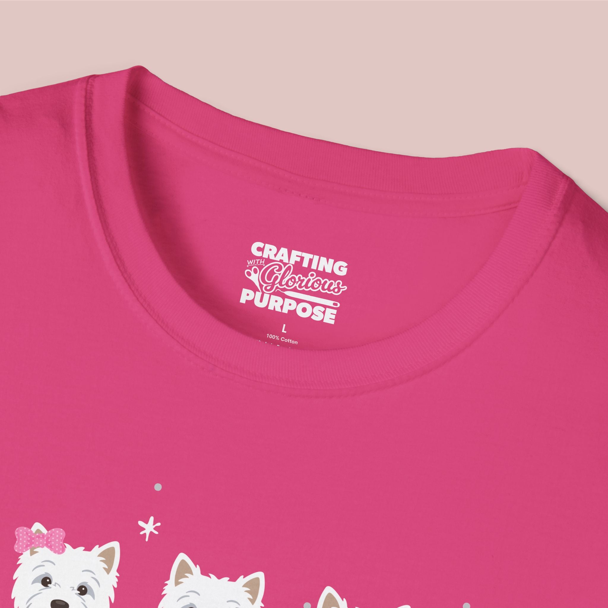 I Woof You Cute West Highland Terrier Trio Dog Tee — Valentine's T-Shirt