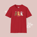 I Woof You Cute Golden Retriever Trio Dog Tee — Valentine's T-Shirt