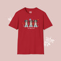 Bluetick Coonhound Patriotic Dog Trio T-Shirt — 'Red, White & Woof' Cute America Graphic Tee