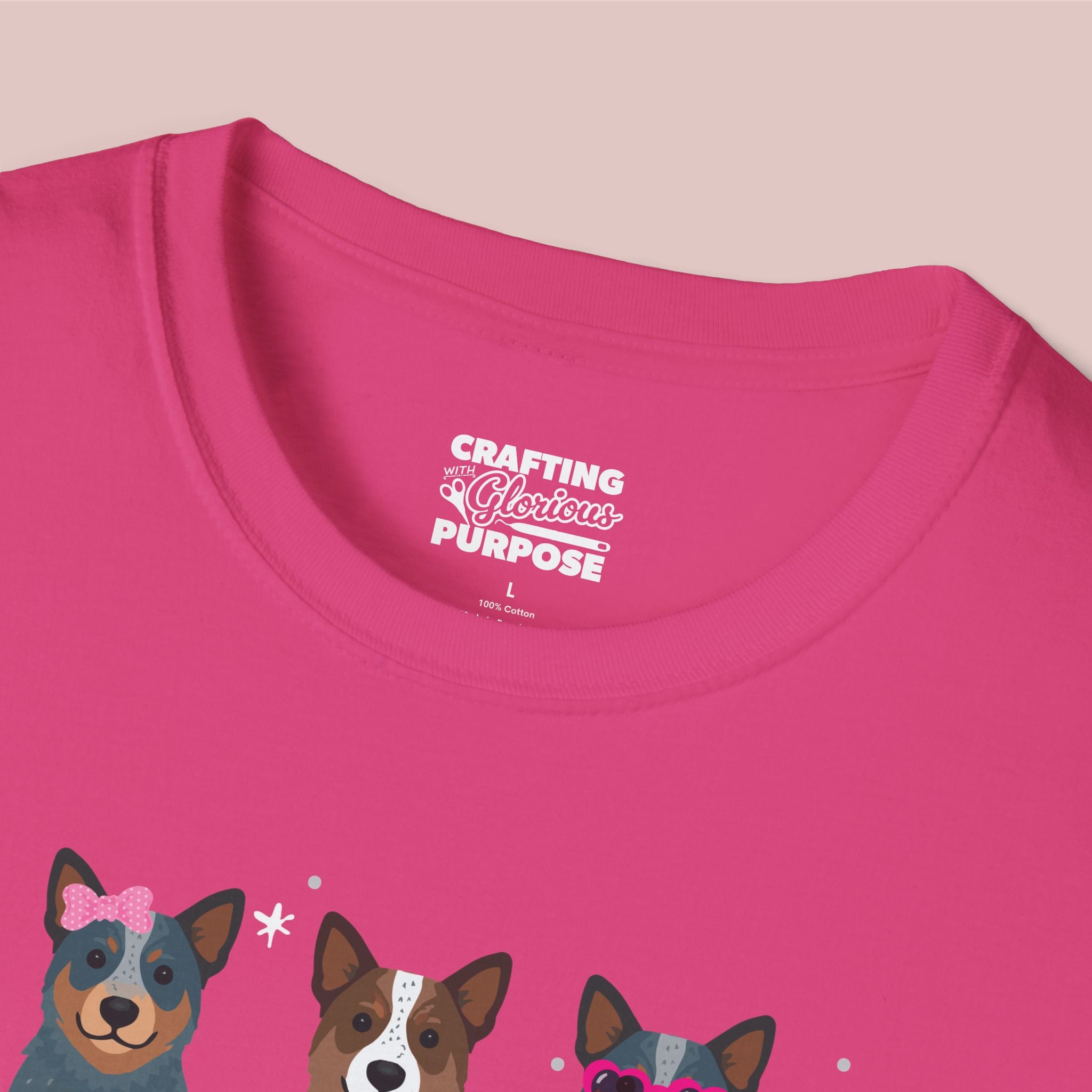 I Woof You Cute Australian Cattledog Trio Dog Tee — Valentine's T-Shirt