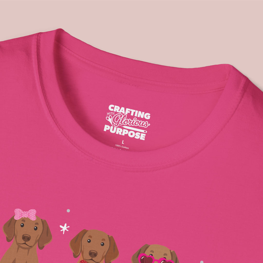 I Woof You Cute Vizsla Trio Dog Tee — Valentine's T-Shirt