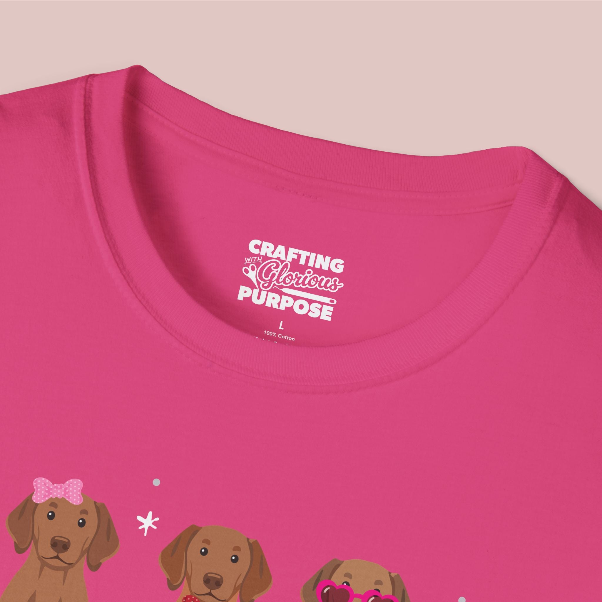 I Woof You Cute Vizsla Trio Dog Tee — Valentine's T-Shirt