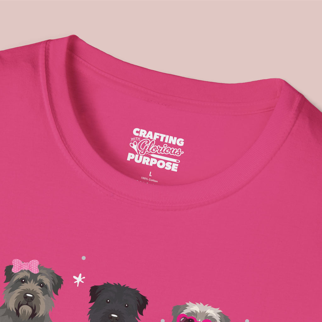 I Woof You Cute Bouvier Trio Dog Tee — Valentine's T-Shirt