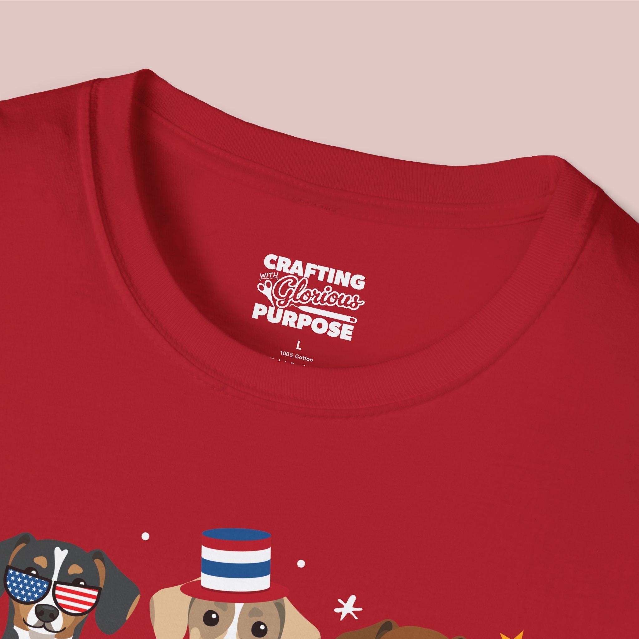 Chiweenie Patriotic Dog Trio T-Shirt — 'Red, White & Woof' Cute America Graphic Tee