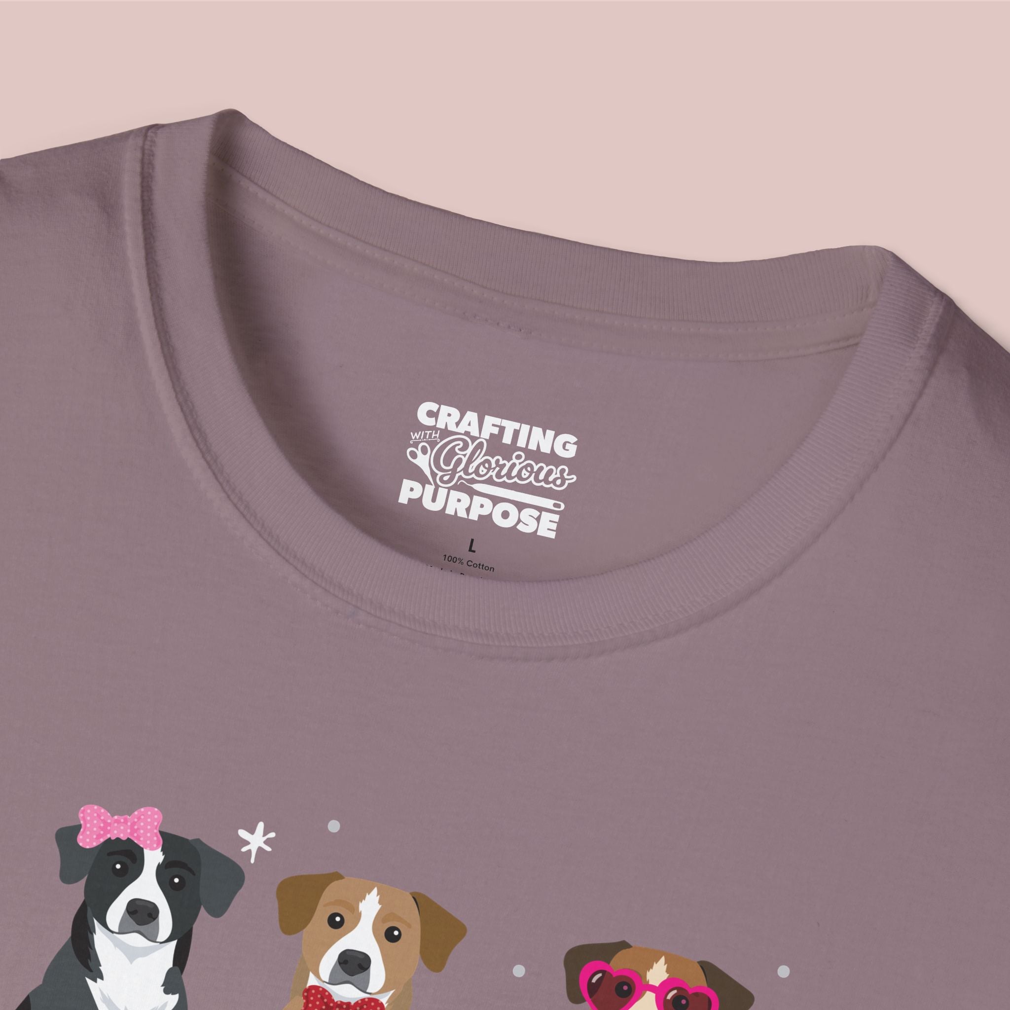 I Woof You Cute Mountain Cur Trio Dog Tee — Valentine's T-Shirt
