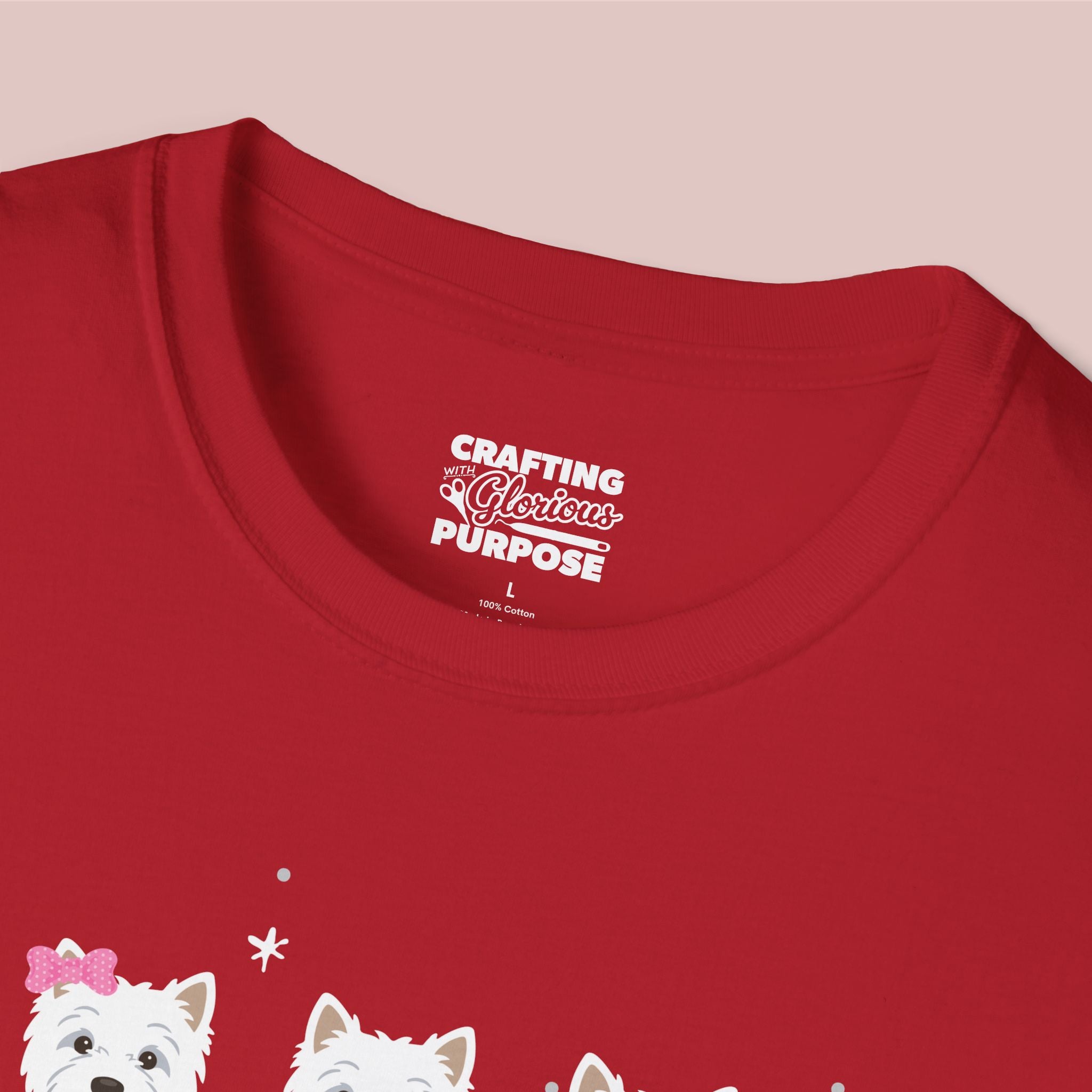 I Woof You Cute West Highland Terrier Trio Dog Tee — Valentine's T-Shirt