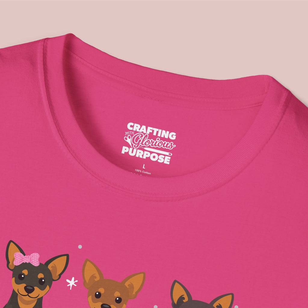 I Woof You Cute Miniature Pinscher Trio Dog Tee — Valentine's T-Shirt