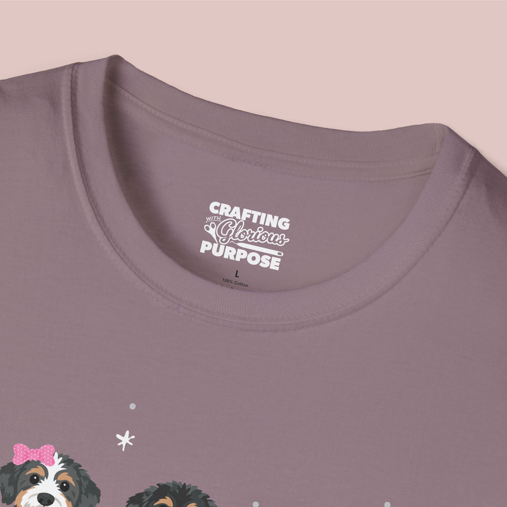 I Woof You Cute Aussiedoodle Trio Dog Tee — Valentine's T-Shirt