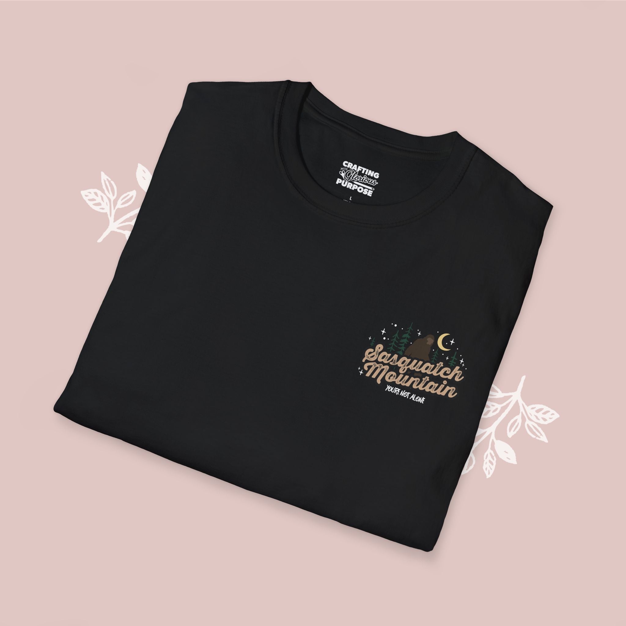 Sasquatch Mountain — "Sasquatch Mountain: You're Not Alone" Retro Graphic T-Shirt