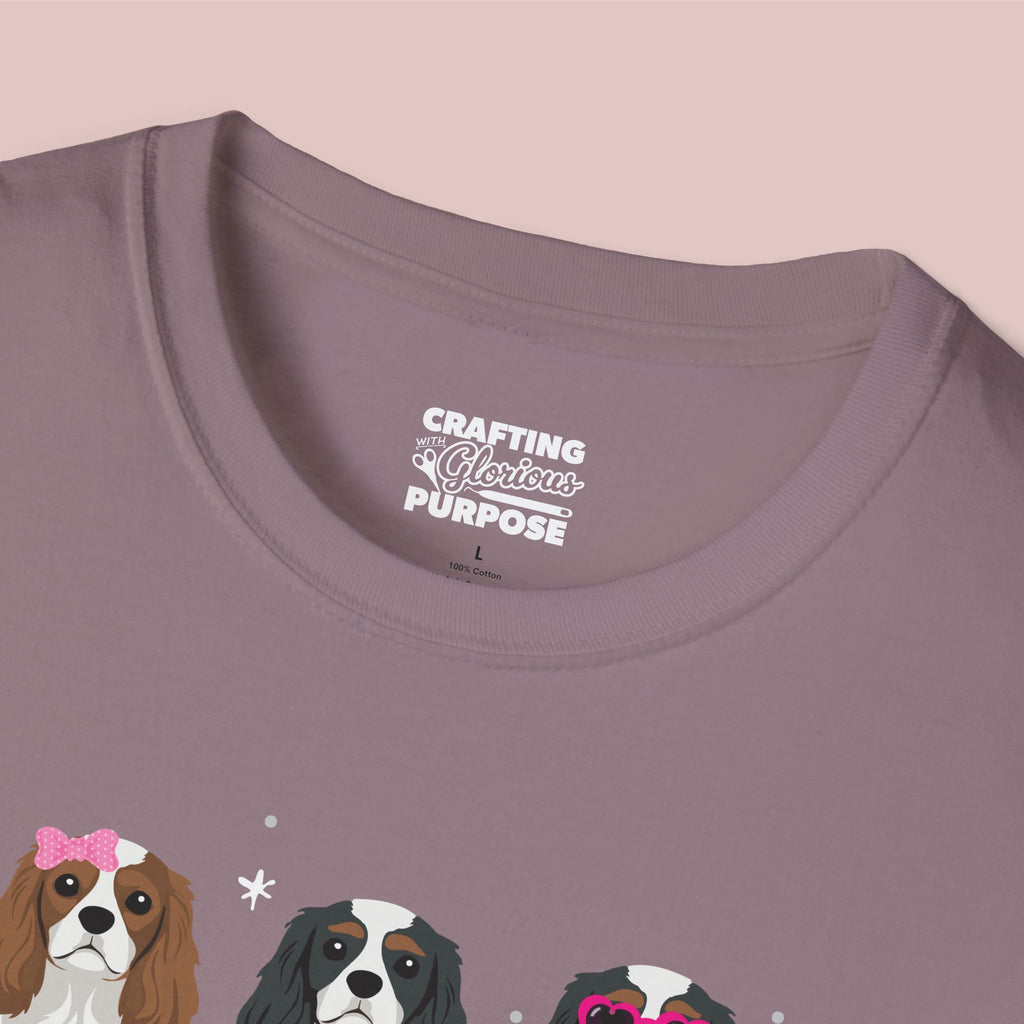 I Woof You Cute Cavalier King Charles Trio Dog Tee — Valentine's T-Shirt