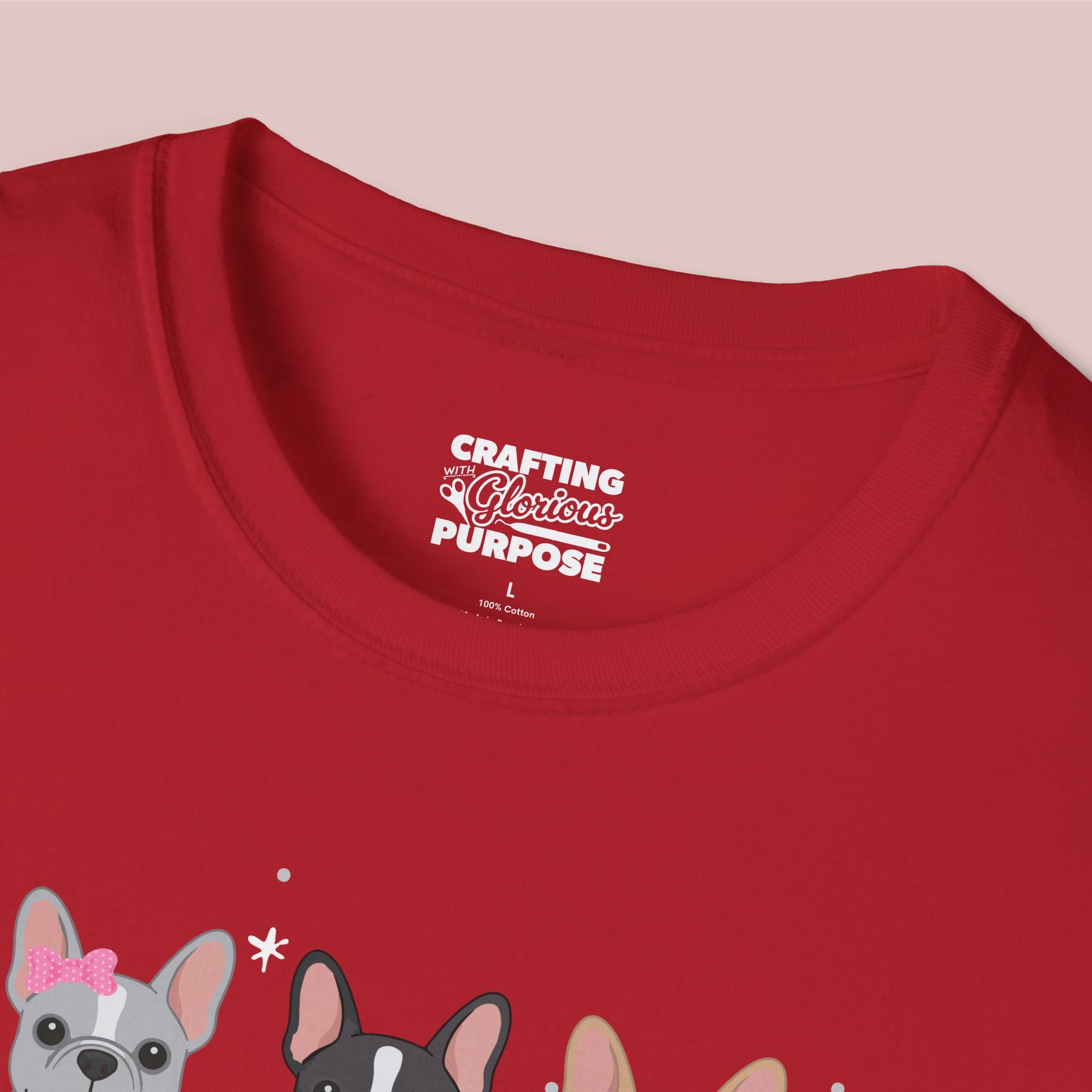 I Woof You Cute French Bulldog Trio Dog Tee — Valentine's T-Shirt