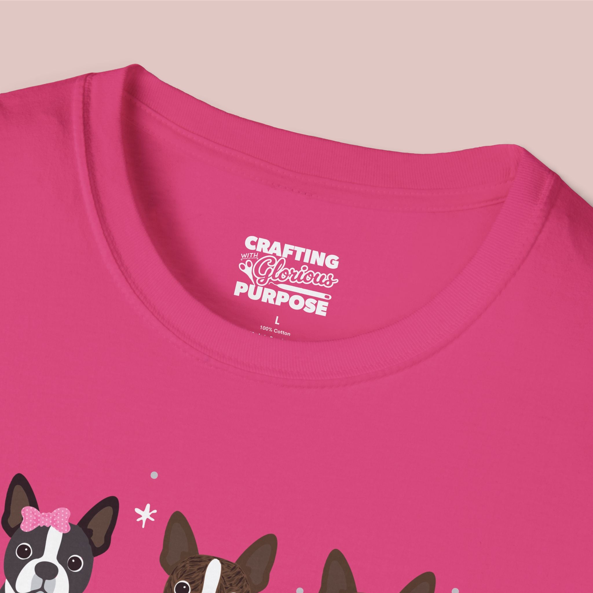I Woof You Cute Boston Terrier Trio Dog Tee — Valentine's T-Shirt