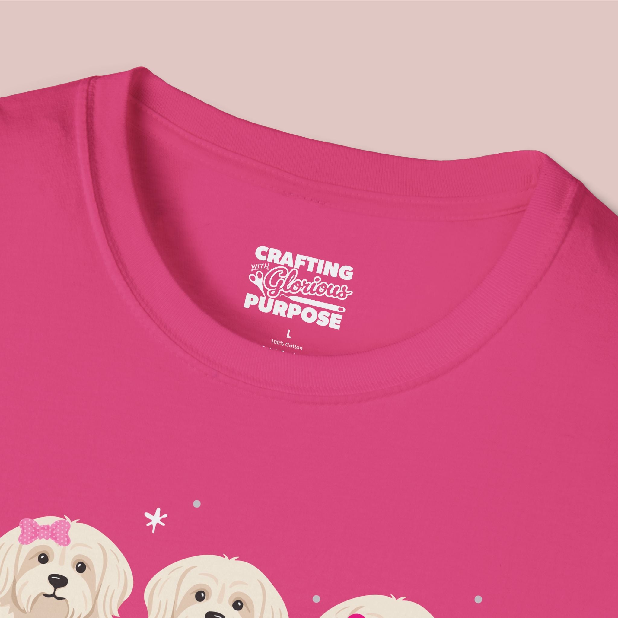 I Woof You Cute Maltese Trio Dog Tee — Valentine's T-Shirt