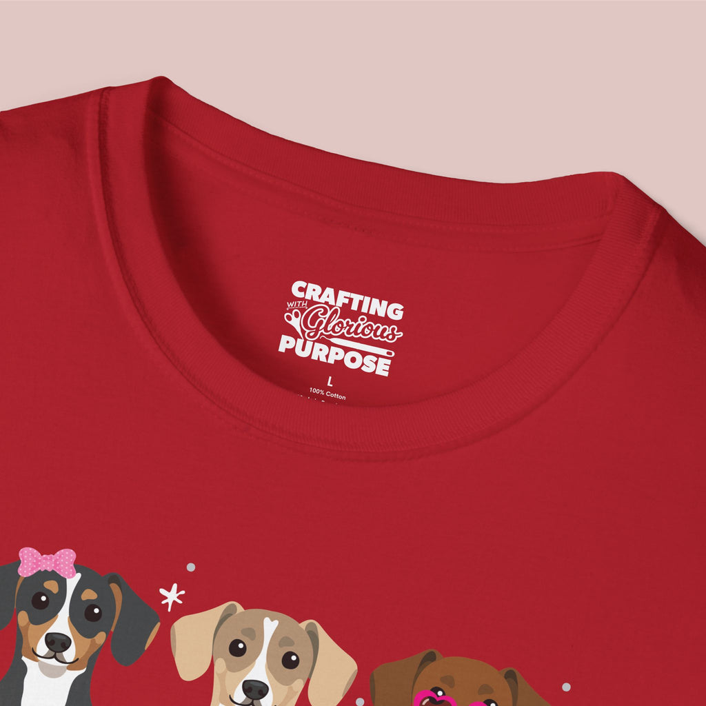 I Woof You Cute Chiweenie Trio Dog Tee — Valentine's T-Shirt