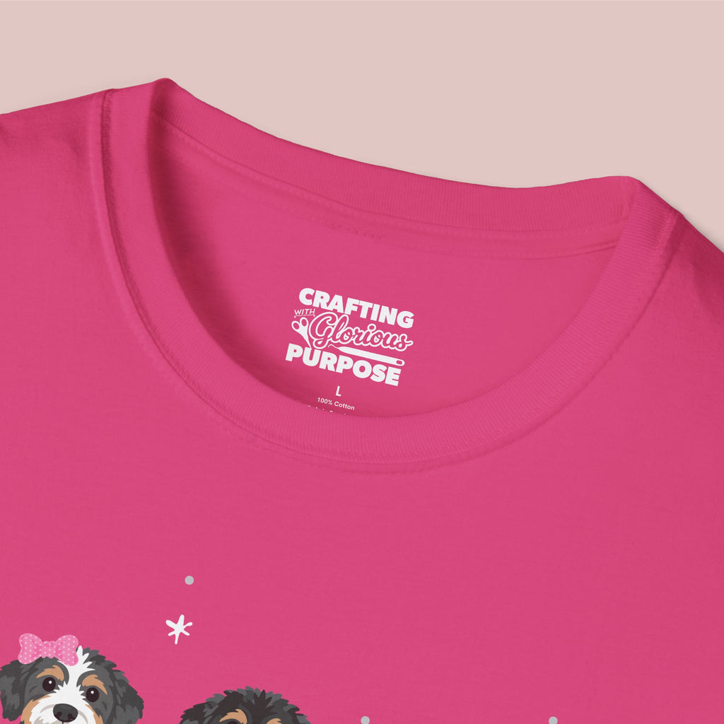 I Woof You Cute Aussiedoodle Trio Dog Tee — Valentine's T-Shirt