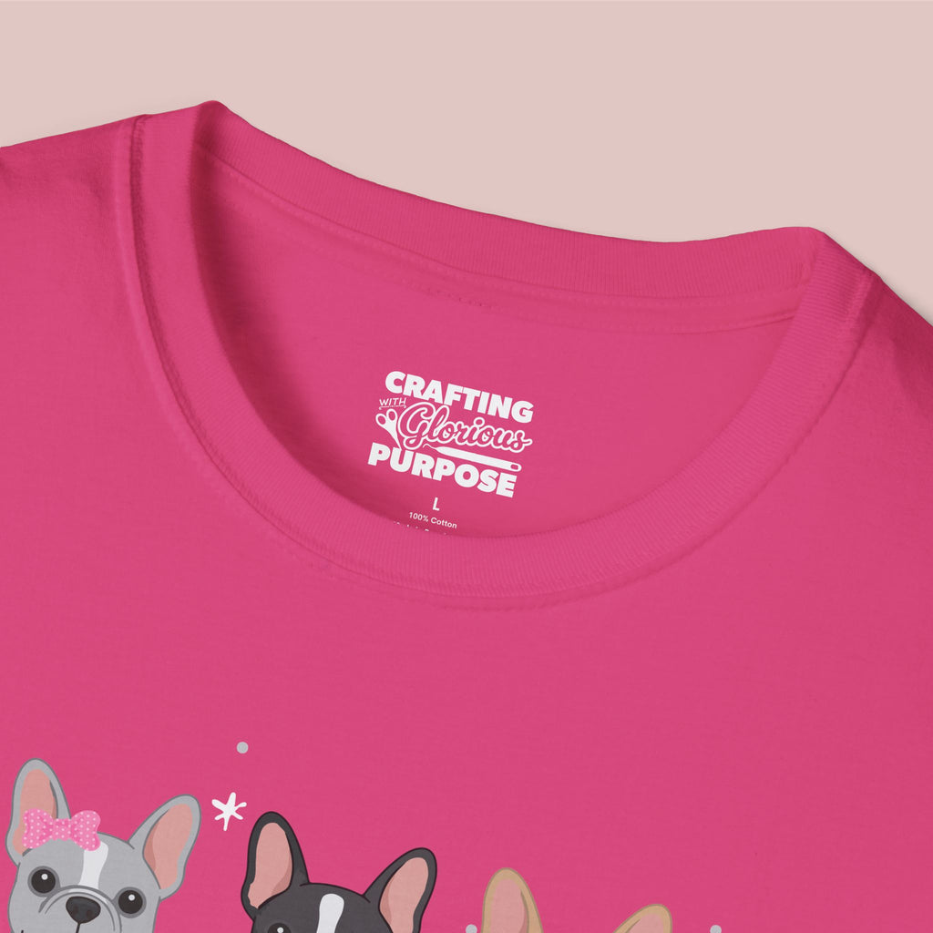 I Woof You Cute French Bulldog Trio Dog Tee — Valentine's T-Shirt