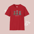 Weimaraner Patriotic Dog Trio T-Shirt — 'Red, White & Woof' Cute America Graphic Tee