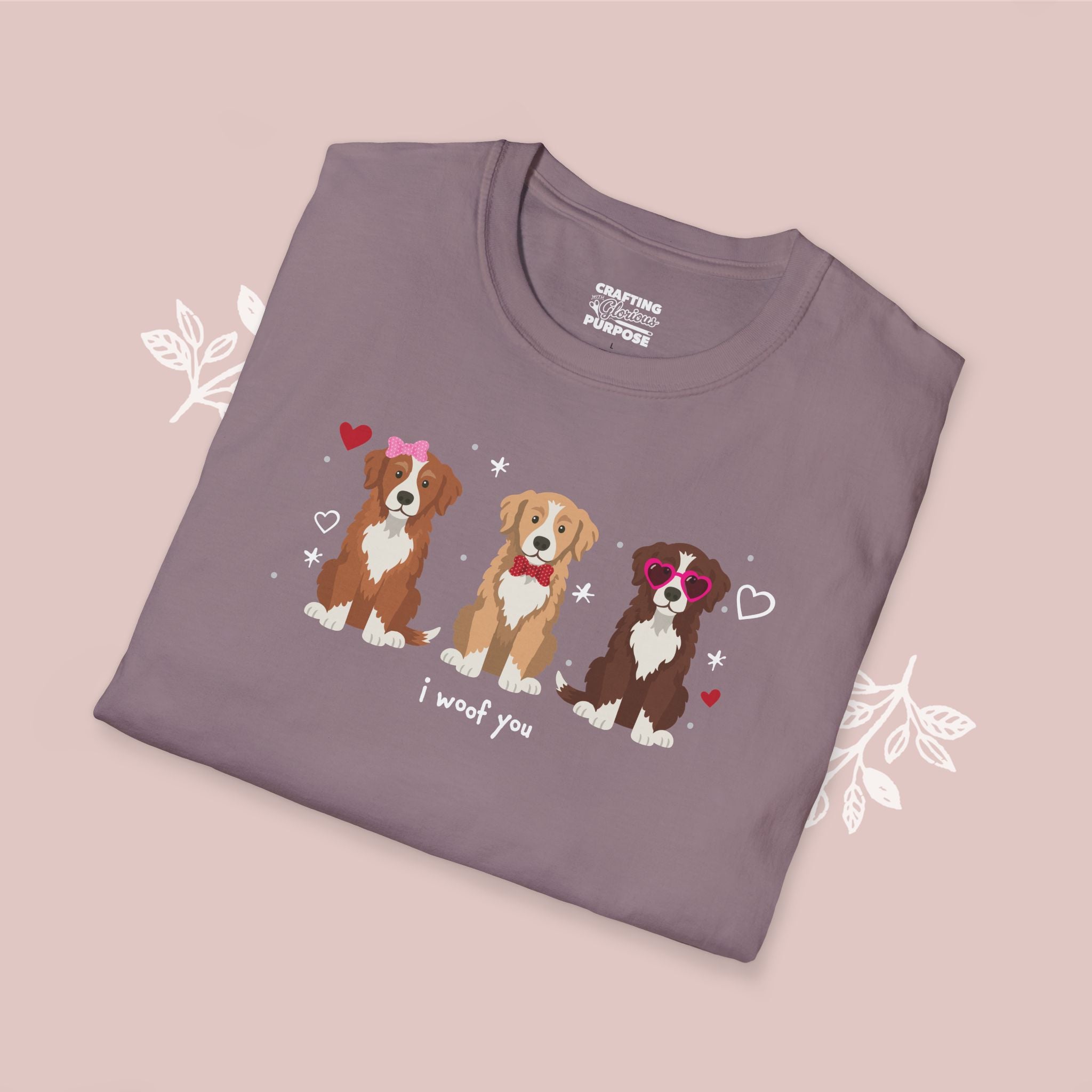 I Woof You Cute Nova Scotia Duck Tolling Retriever Trio Dog Tee — Valentine's T-Shirt