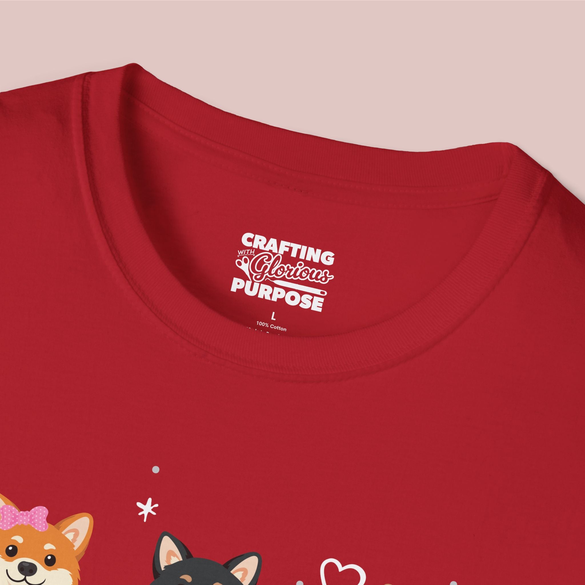 I Woof You Cute Shiba Inu Trio Dog Tee — Valentine's T-Shirt