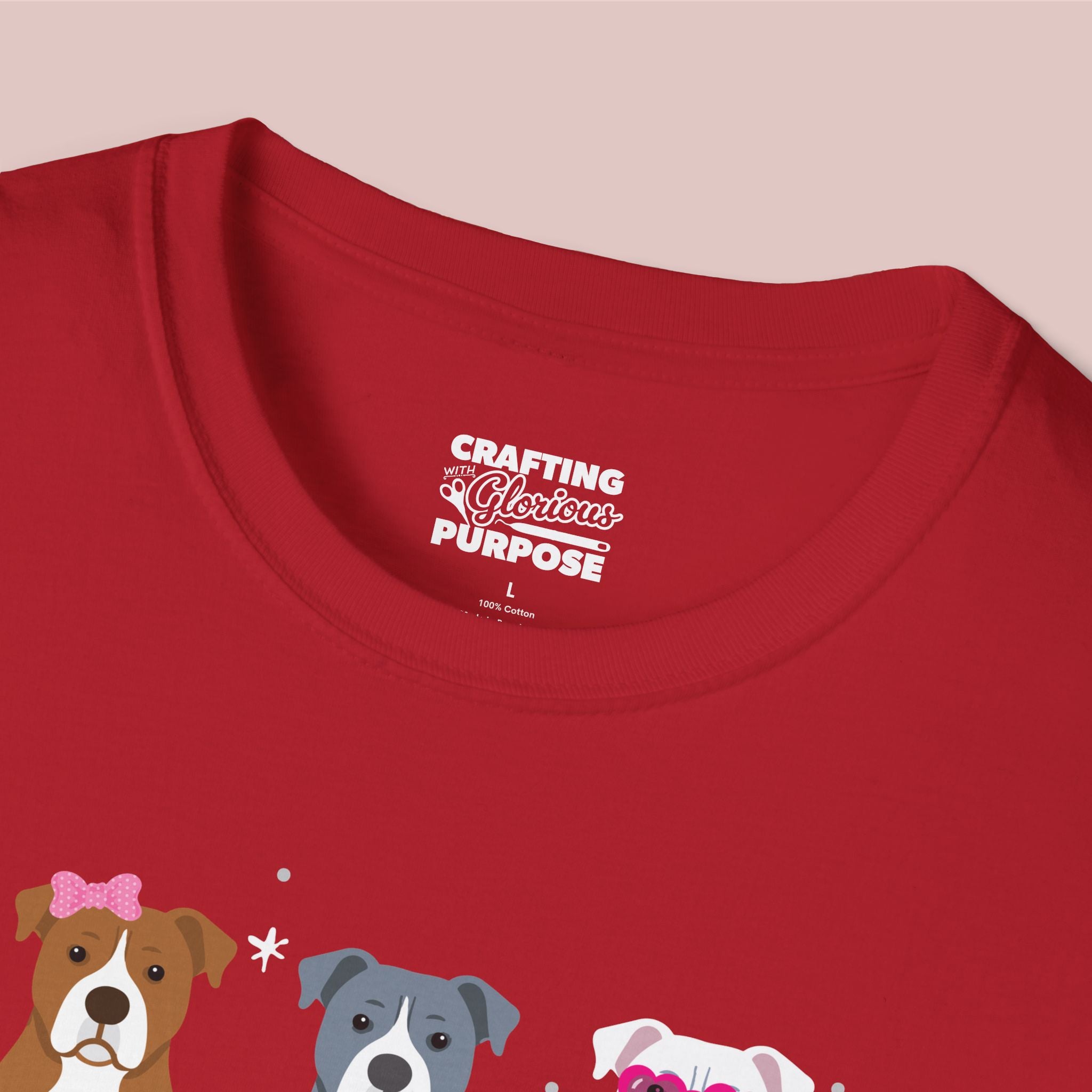 I Woof You Cute Pitbull Trio Dog Tee — Valentine's T-Shirt