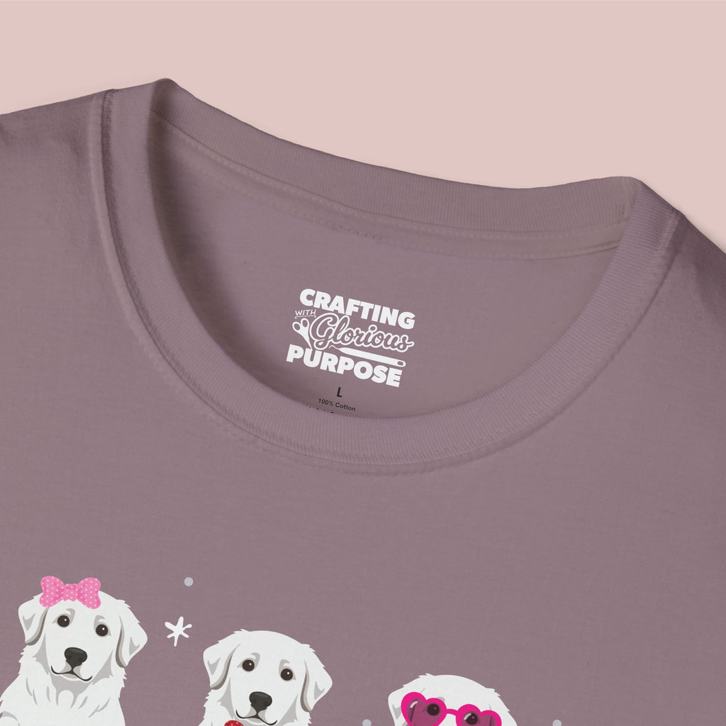 I Woof You Cute Great Pyrenees Trio Dog Tee — Valentine's T-Shirt