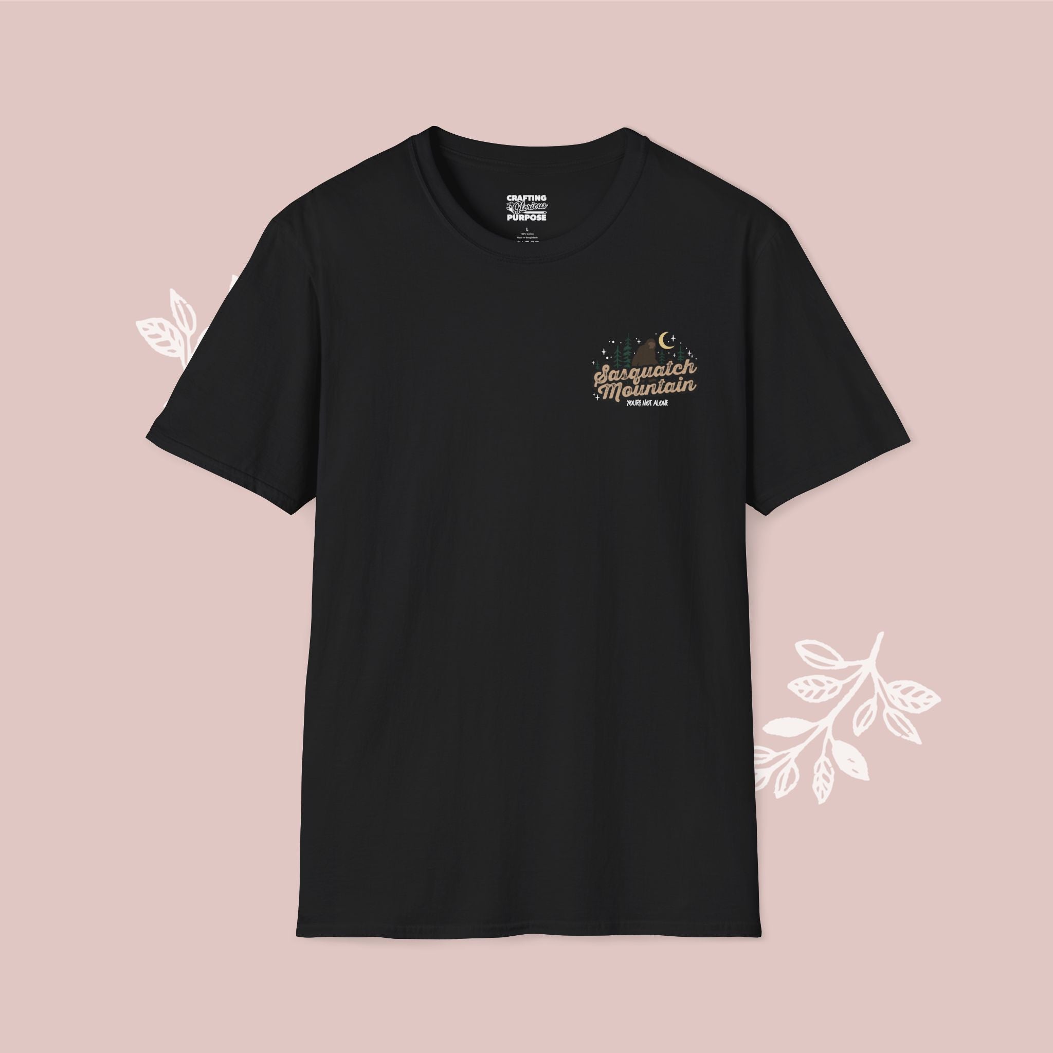Sasquatch Mountain — "Sasquatch Mountain: You're Not Alone" Retro Graphic T-Shirt