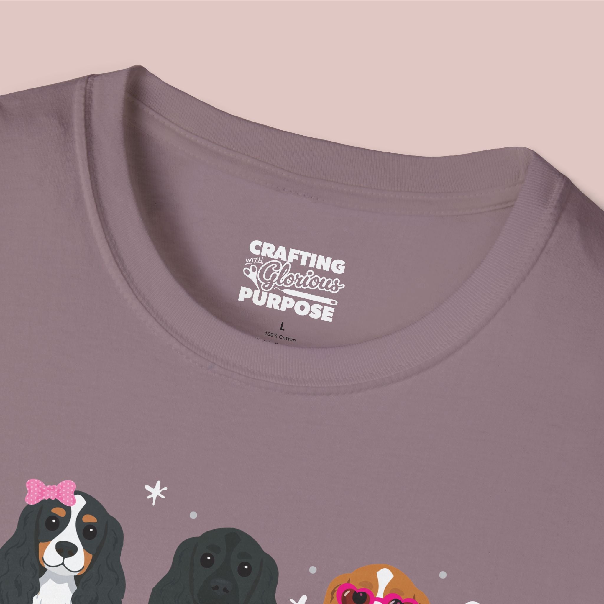 I Woof You Cute Cocker Spaniel Trio Dog Tee — Valentine's T-Shirt