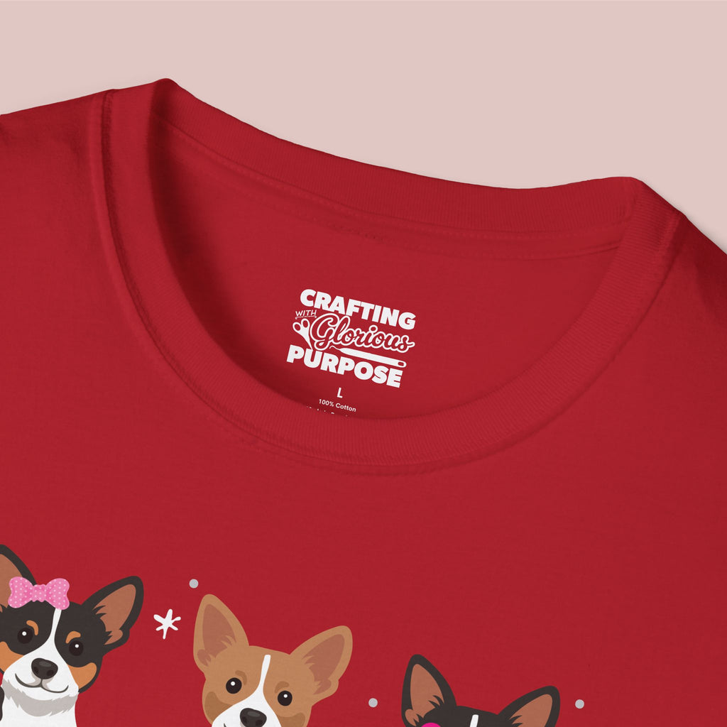 I Woof You Cute Rat Terrier Trio Dog Tee — Valentine's T-Shirt
