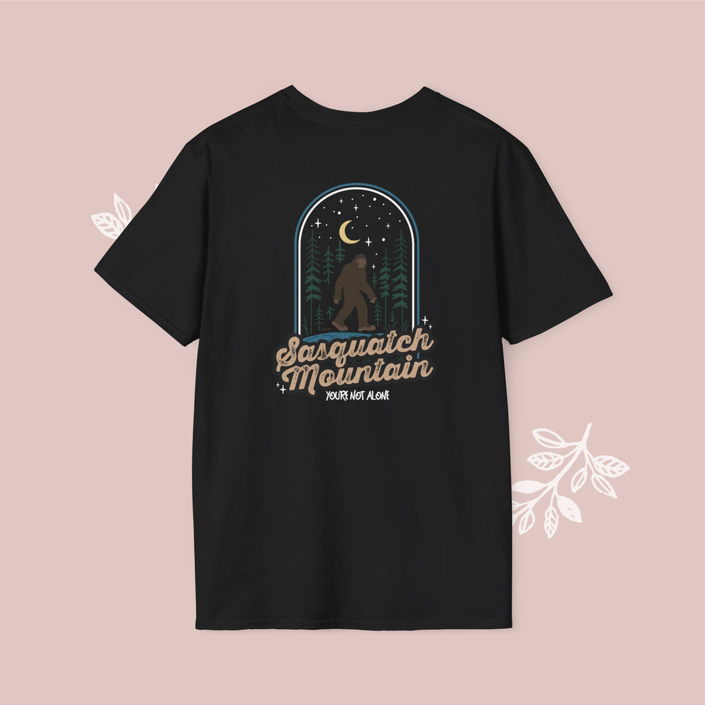 Sasquatch Mountain — "Sasquatch Mountain: You're Not Alone" Retro Graphic T-Shirt