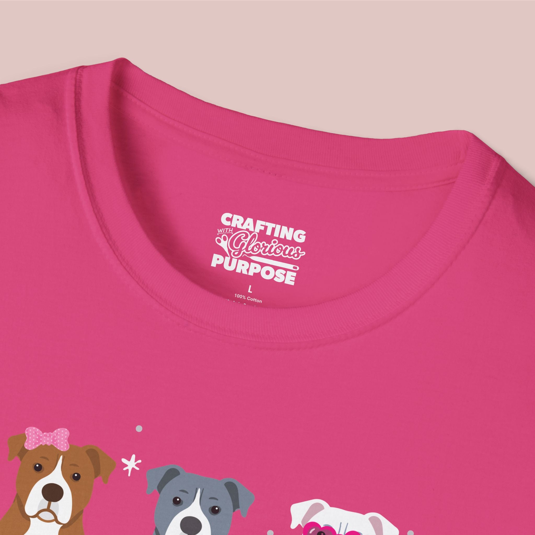I Woof You Cute Pitbull Trio Dog Tee — Valentine's T-Shirt