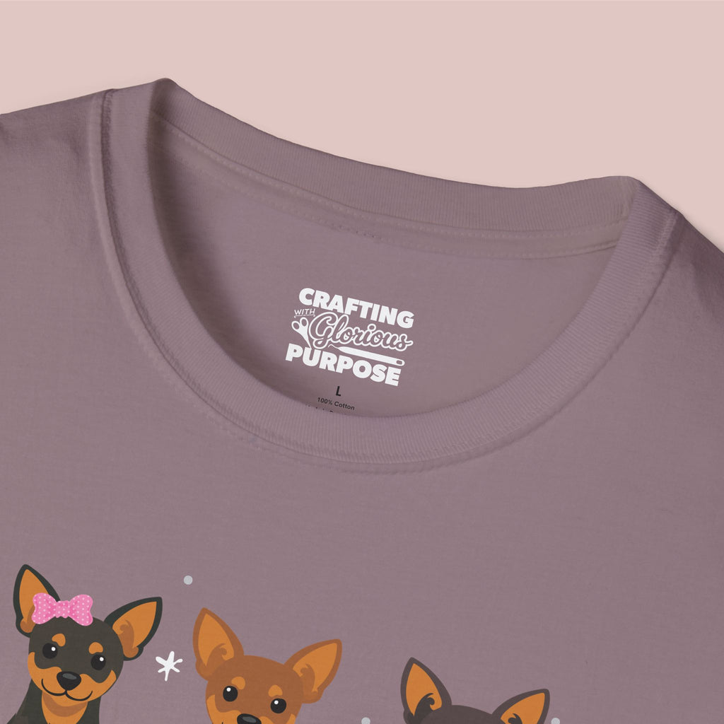 I Woof You Cute Miniature Pinscher Trio Dog Tee — Valentine's T-Shirt