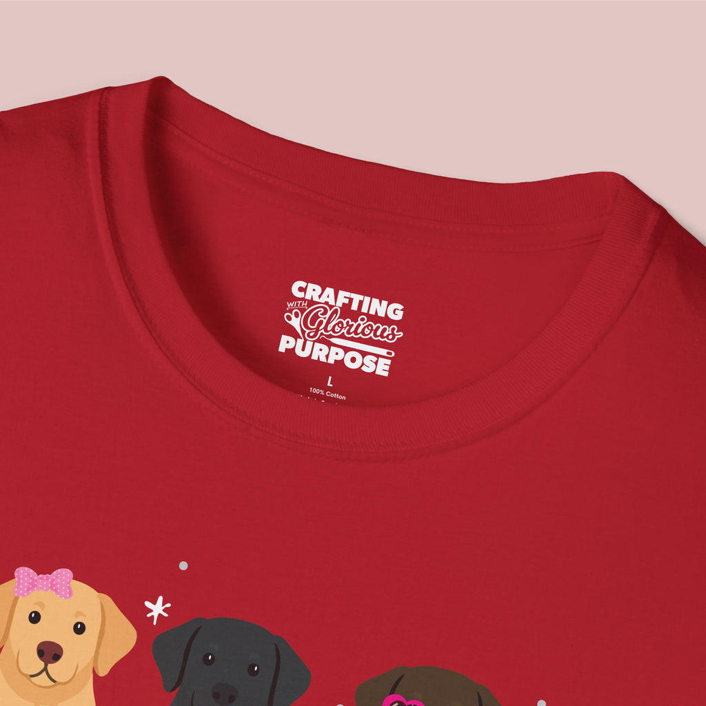 I Woof You Cute Labrador Retriever Trio Dog Tee — Valentine's T-Shirt