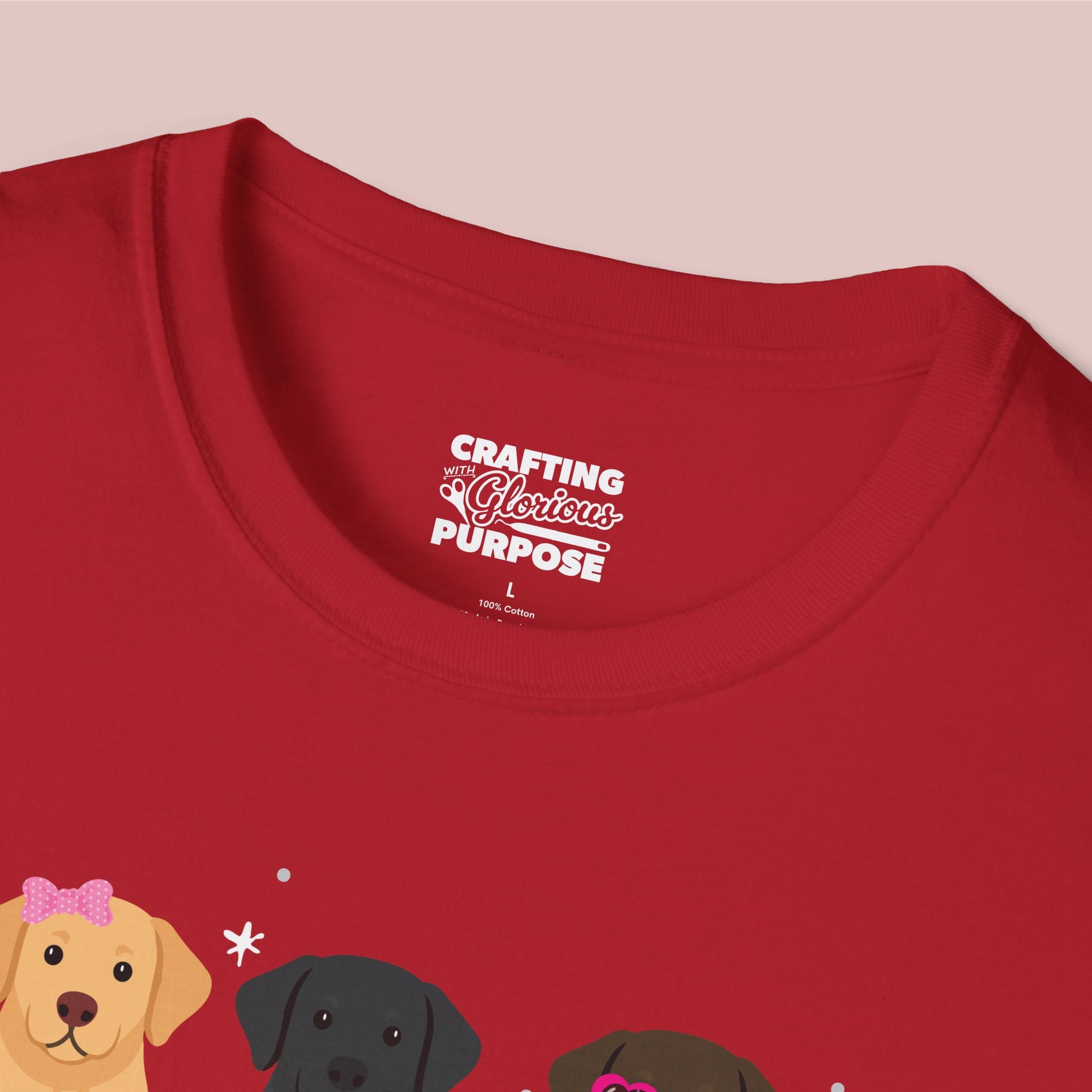I Woof You Cute Labrador Retriever Trio Dog Tee — Valentine's T-Shirt